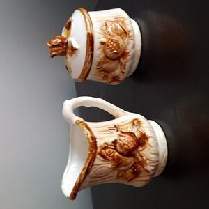 Nevco Japan Mid Century Modern Cream and Sugar Porcelain Dinnerware